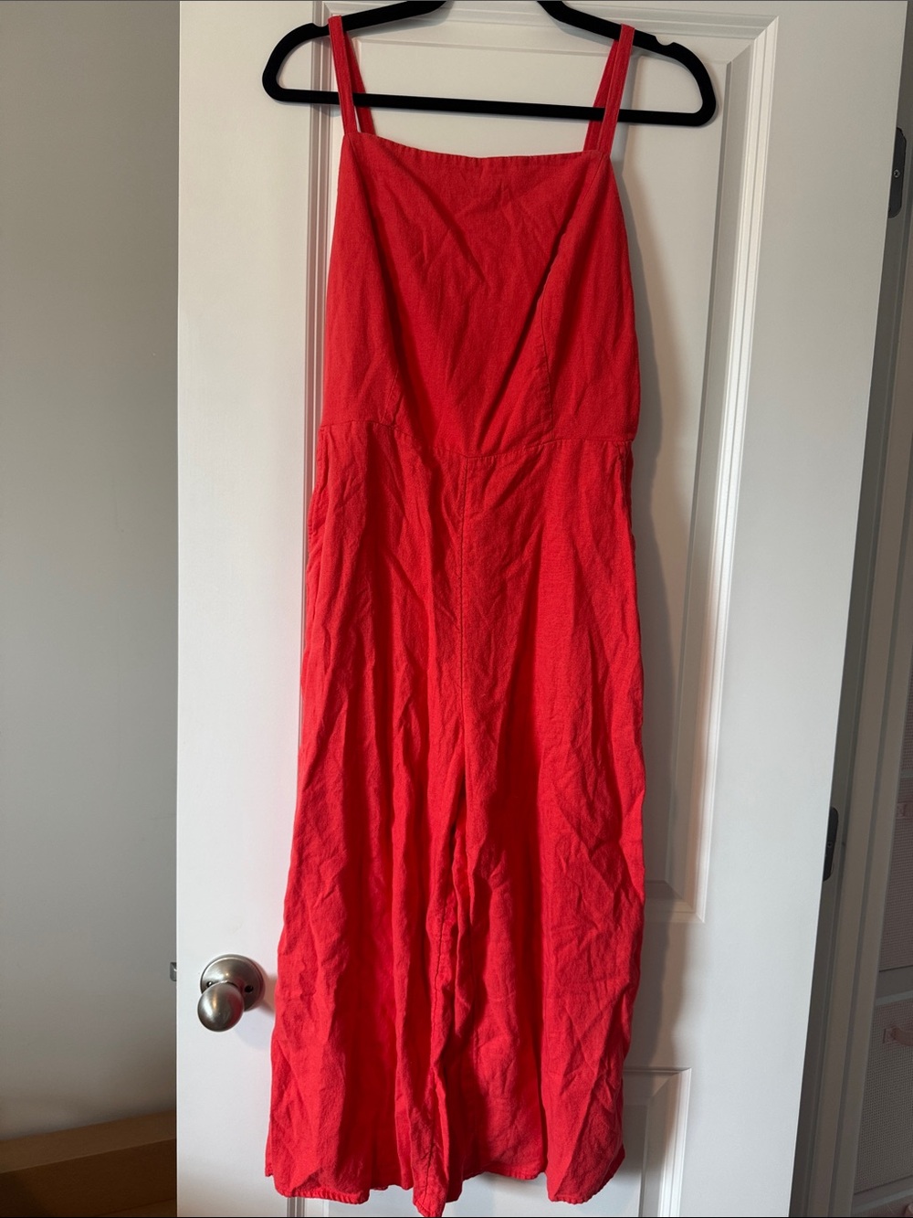 Old Navy Bright Red Sleeveless Wide-Leg Jumpsuit